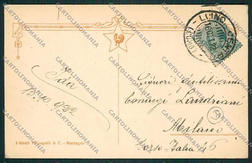 Varese Luino cartolina QK1952 – retro