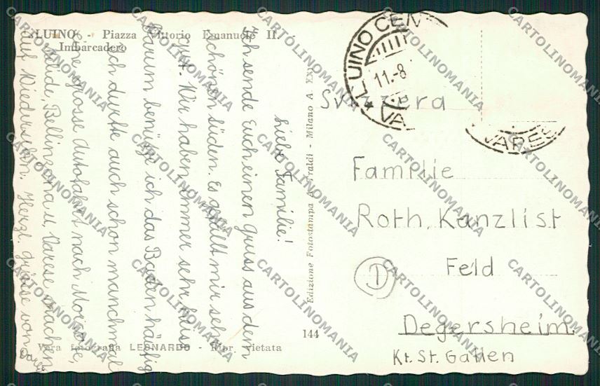 Varese Luino foto cartolina QK1962 – retro