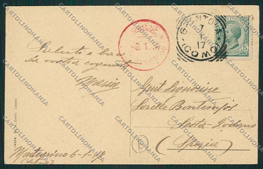 Varese Luino cartolina QK1978 – retro