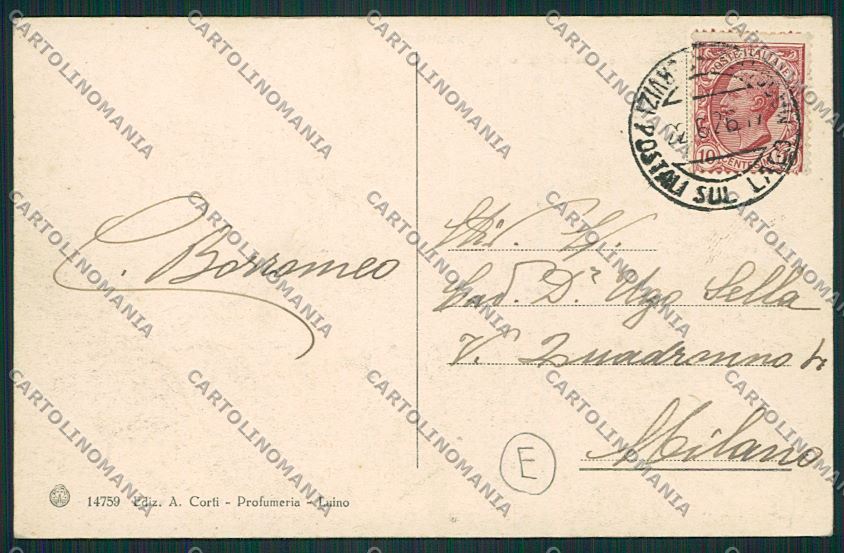 Varese Luino cartolina QK1980 – retro