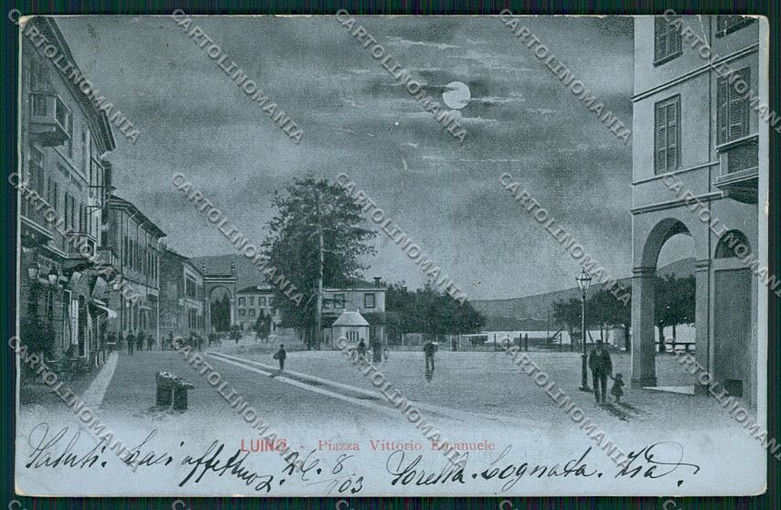 Varese Luino Chiaro di Luna ABRASA cartolina QK1985 – fronte