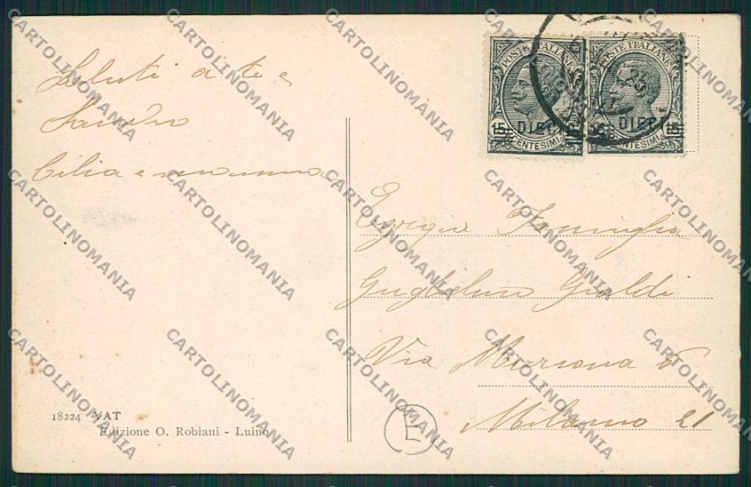Varese Luino cartolina QK1987 – retro