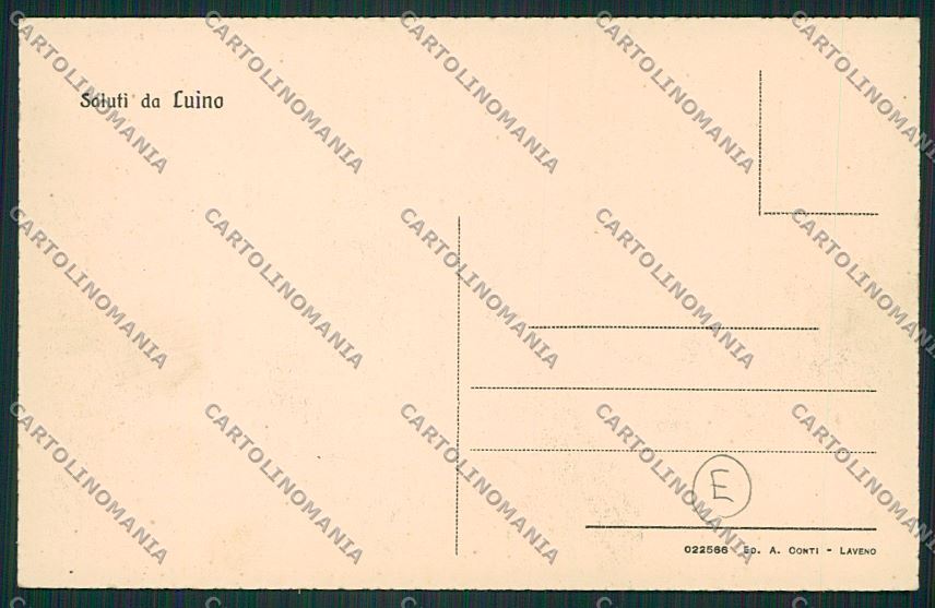 Varese Luino cartolina QK1988 – retro