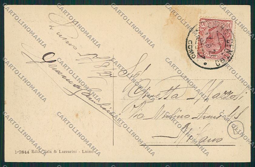 Varese Luino cartolina QK1998 – retro