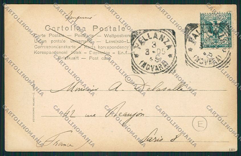 Varese Luino cartolina QK2008 – retro