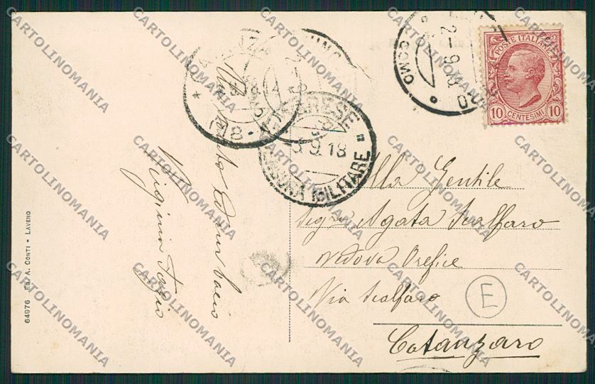 Varese Luino cartolina QK2012 – retro
