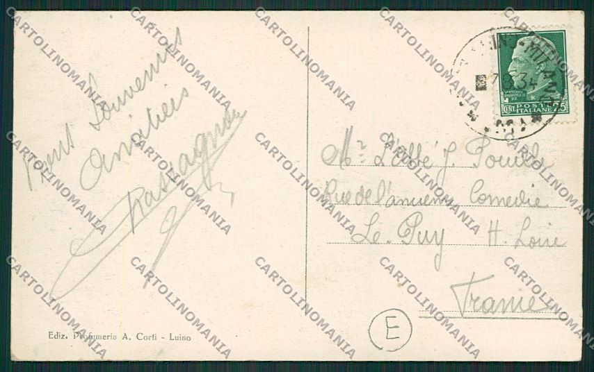 Varese Luino Colmegna cartolina QK2080 – retro