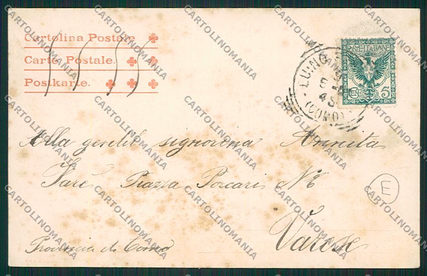 Varese Luino cartolina QK2084 – retro
