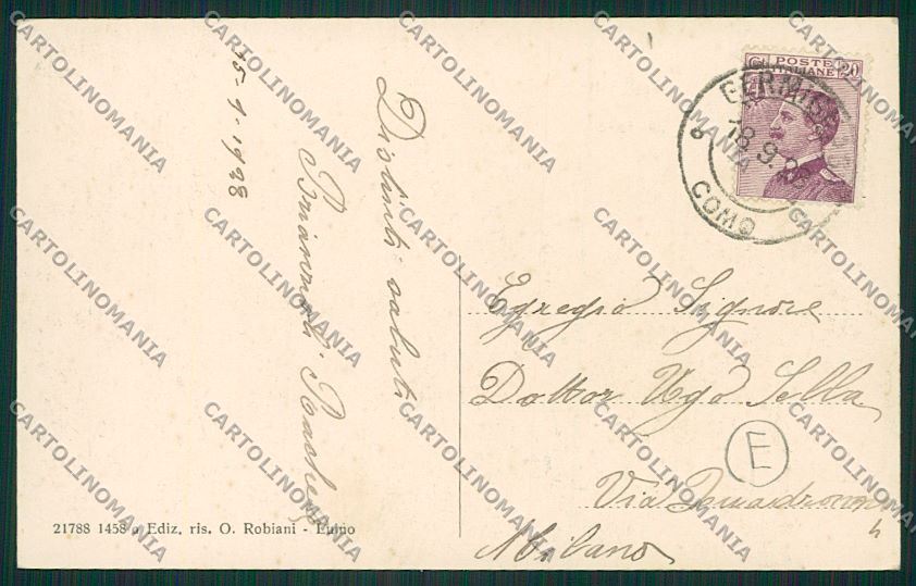 Varese Luino cartolina QK2085 – retro