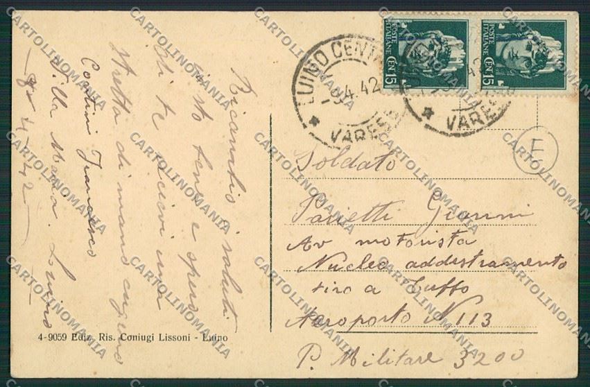 Varese Luino cartolina QK2088 – retro