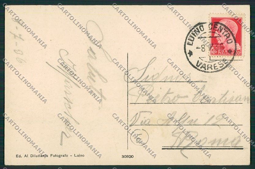 Varese Luino cartolina QK2089 – retro