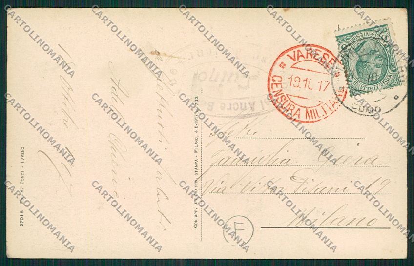 Varese Luino cartolina QK2101 – retro