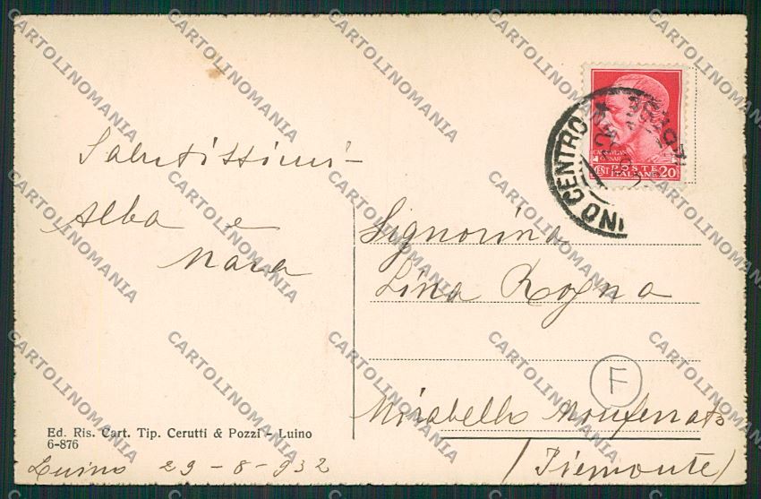 Varese Luino cartolina QK2105 – retro