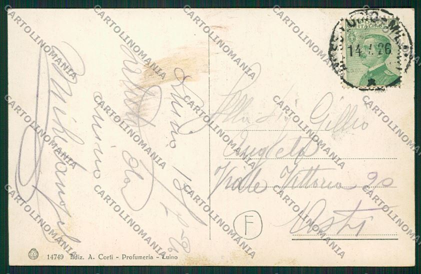 Varese Luino cartolina QK2107 – retro