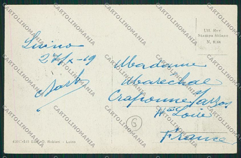 Varese Luino cartolina QK2123 – retro