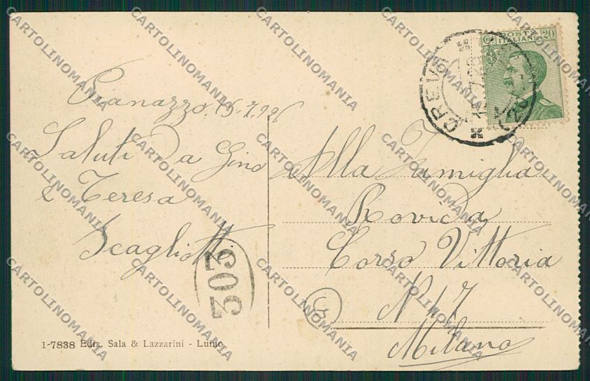 Varese Luino PIEGA cartolina QK2125 – retro
