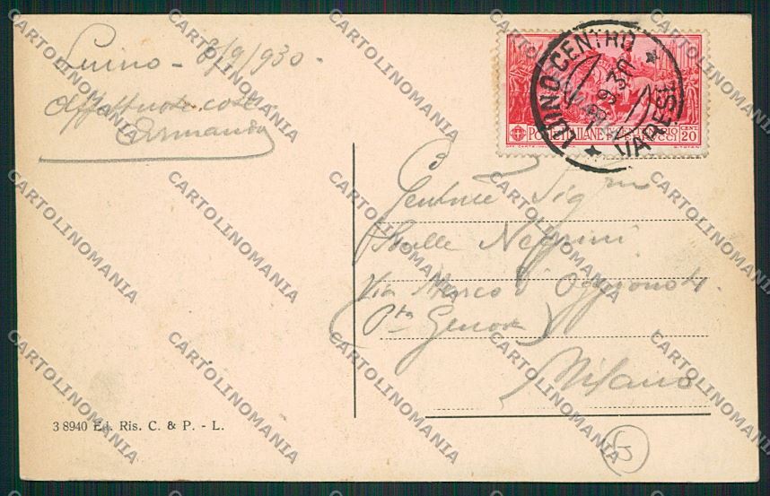 Varese Luino cartolina QK2143 – retro