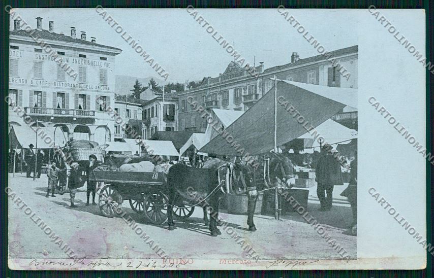 Varese Luino Mercato cartolina QK2148 – fronte