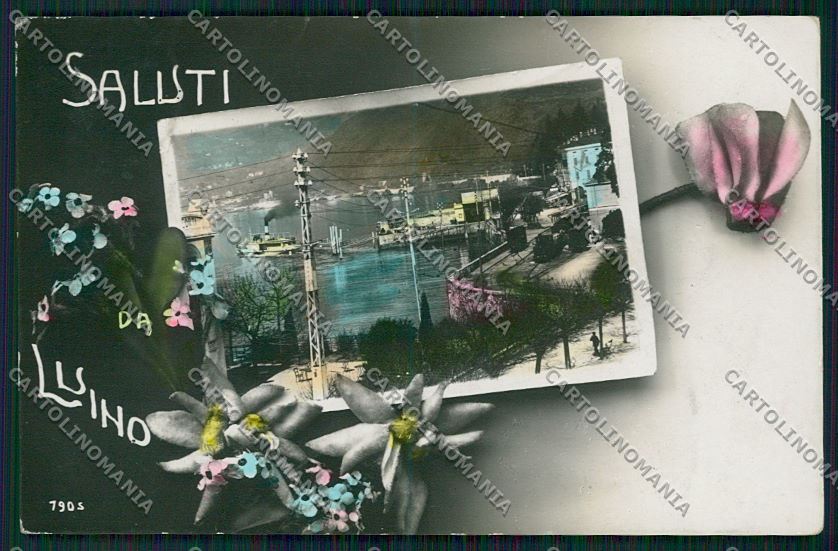 Varese Luino Saluti da foto cartolina QK2157 – fronte