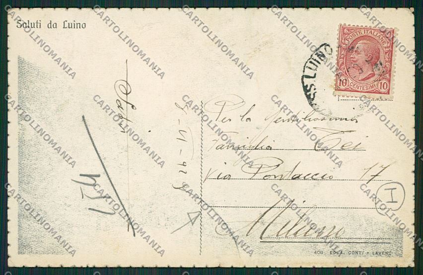 Varese Luino PIEGA cartolina QK2172 – retro