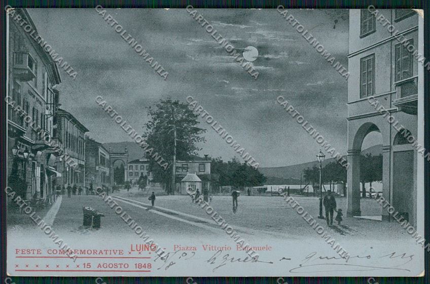 Varese Luino Chiaro di Luna PIEGHINA cartolina QK2173 – fronte