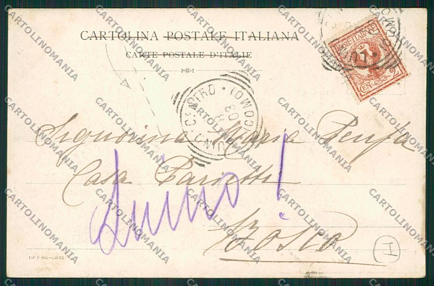 Varese Luino Chiaro di Luna PIEGHINA cartolina QK2173 – retro