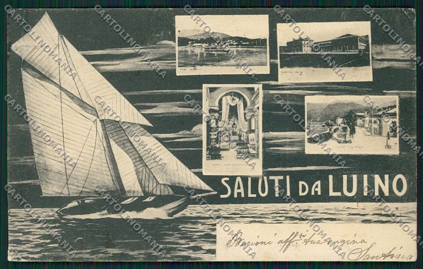 Varese Luino Saluti da cartolina QK2186 – fronte