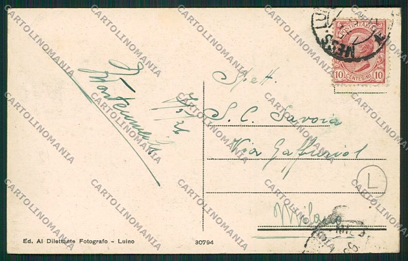 Varese Luino cartolina QK2191 – retro