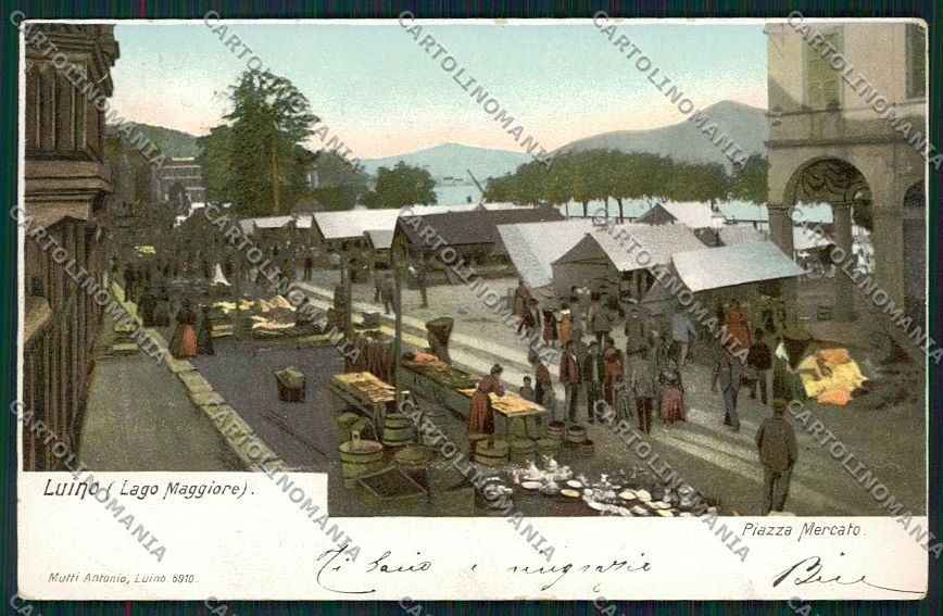 Varese Luino Mercato cartolina QK2208 – fronte