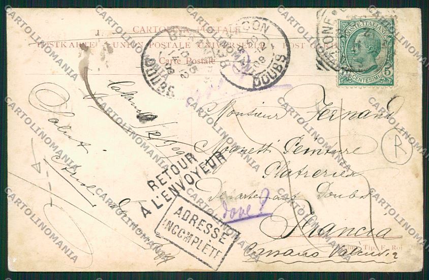 Varese Luino Mercato PIEGHINA cartolina QK2216 – retro