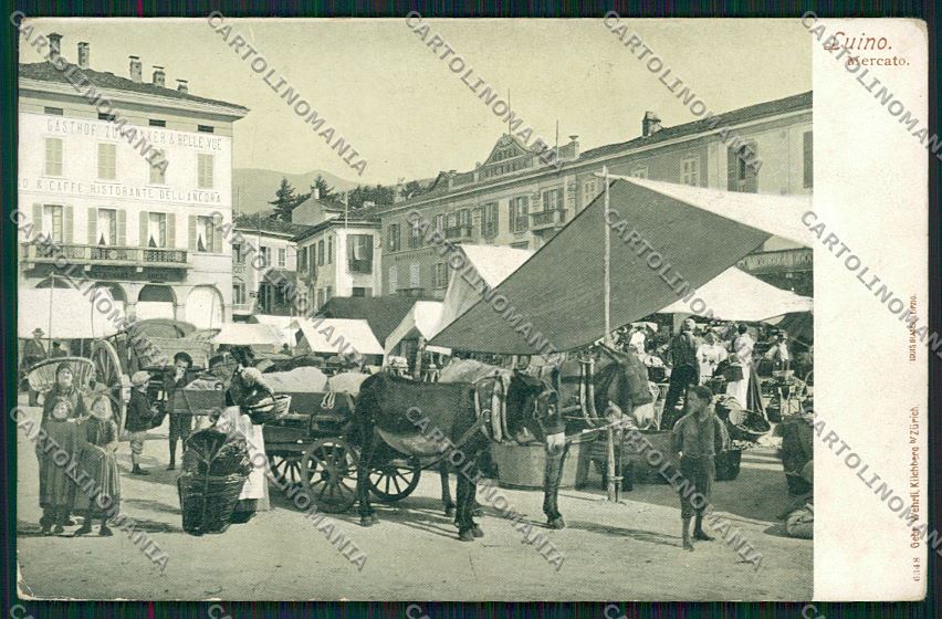 Varese Luino Mercato cartolina QK2217 – fronte