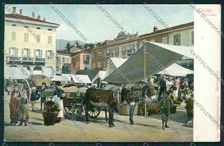 Varese Luino Mercato cartolina QK2218 – fronte