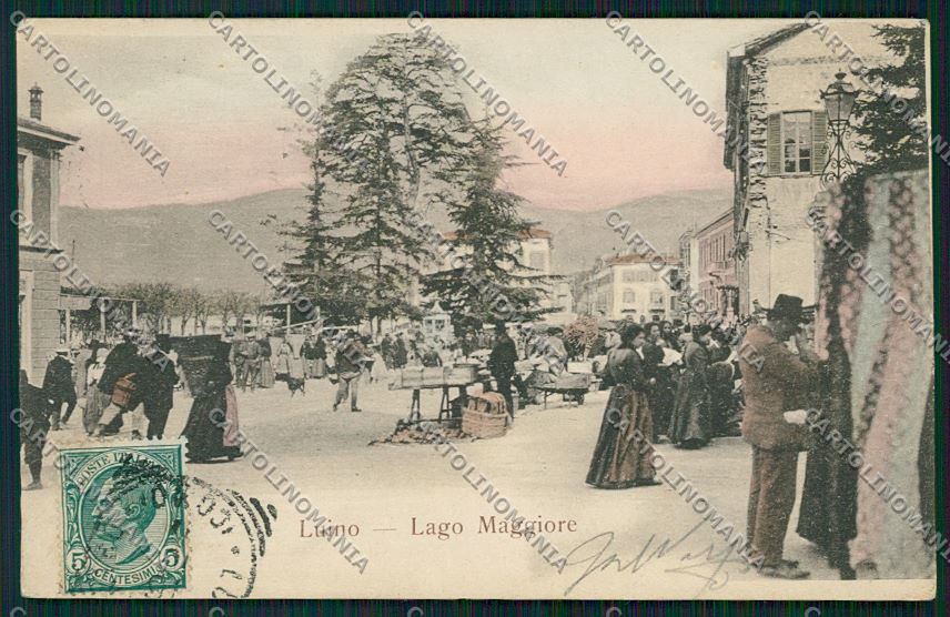 Varese Luino Mercato cartolina QK2228 – fronte