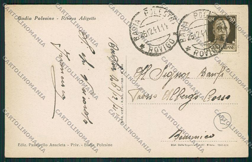 Rovigo Badia Polesine cartolina QK2245 – retro