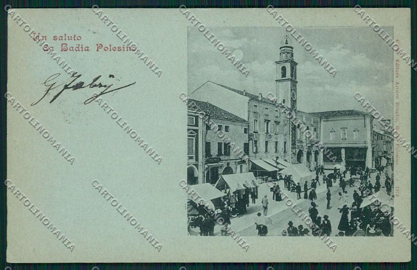 Rovigo Badia Polesine Mercato cartolina QK2247 – fronte
