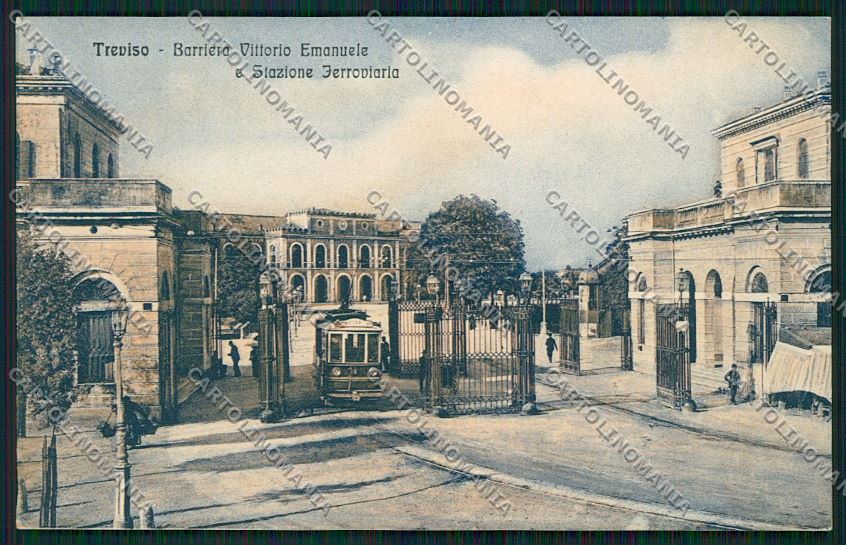 Treviso città Tram cartolina QK2321 – fronte