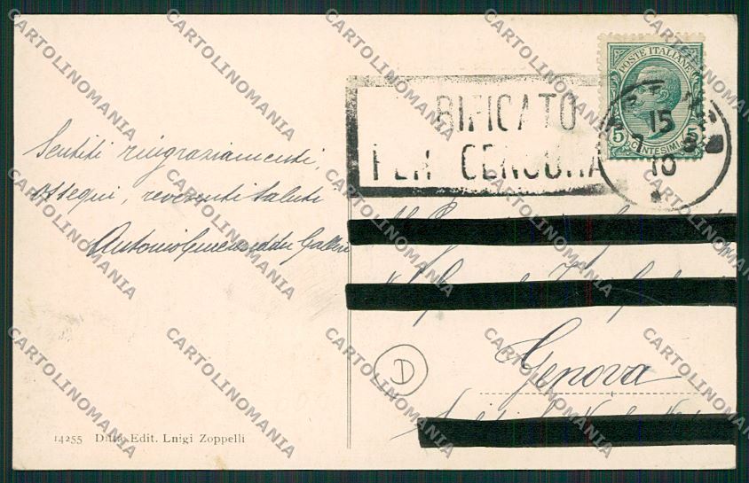 Treviso città Tram cartolina QK2321 – retro