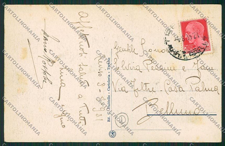 Treviso città cartolina QK2322 – retro