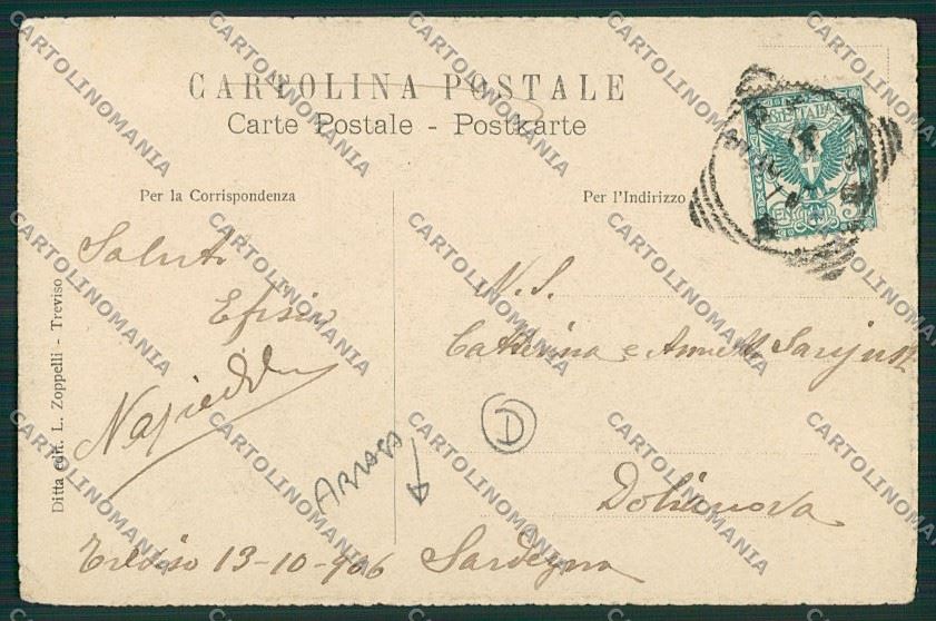 Treviso città ABRASA cartolina QK2375 – retro