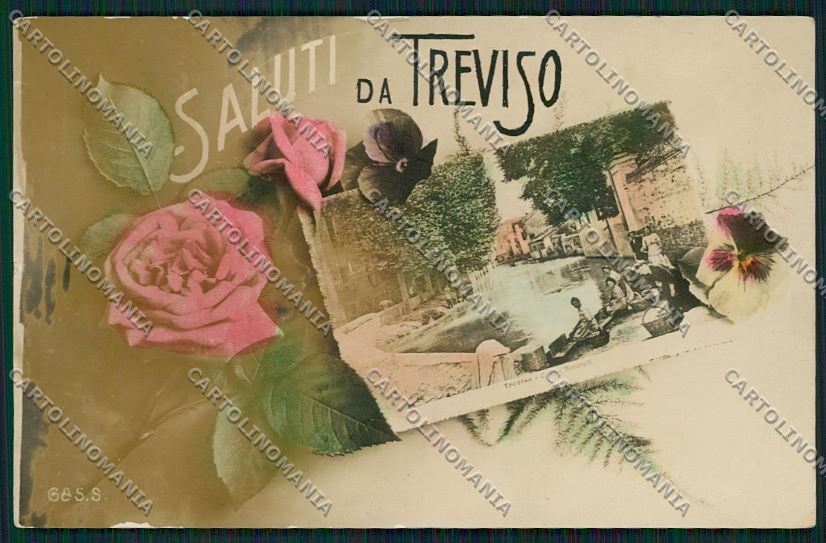 Treviso città Saluti da foto cartolina QK2380 – fronte