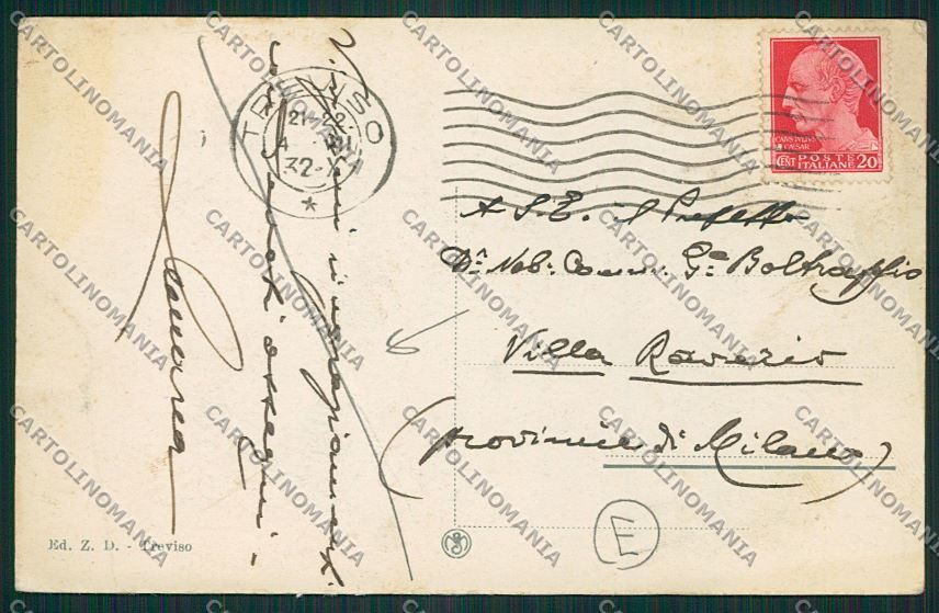 Treviso città Poste cartolina QK2382 – retro