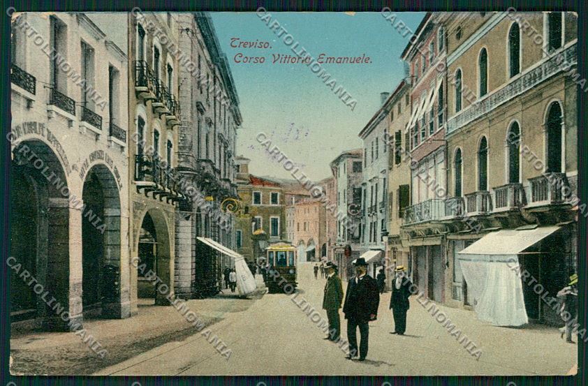 Treviso città Tram cartolina QK2406 – fronte
