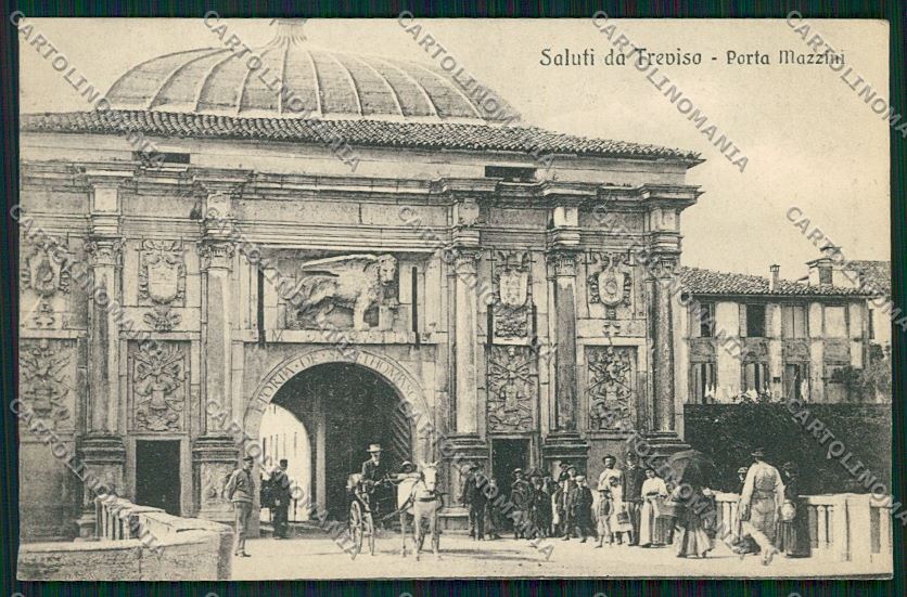 Treviso città Porta Mazzini cartolina QK2419 – fronte