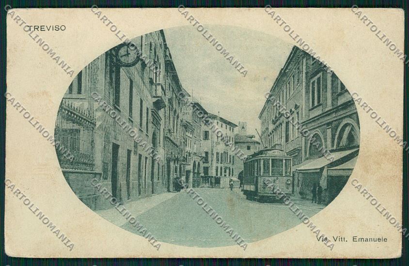 Treviso città Tram cartolina QK2454 – fronte