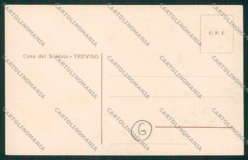 Treviso città Militari cartolina QK2476 – retro