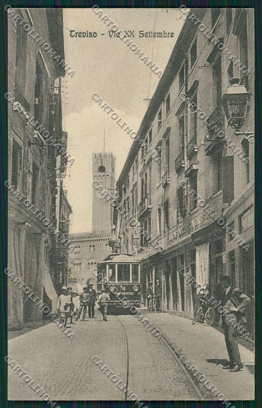 Treviso città Tram cartolina QK2491 – fronte