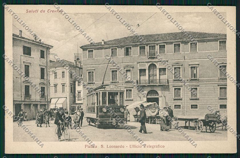 Treviso città Tram cartolina QK2494 – fronte