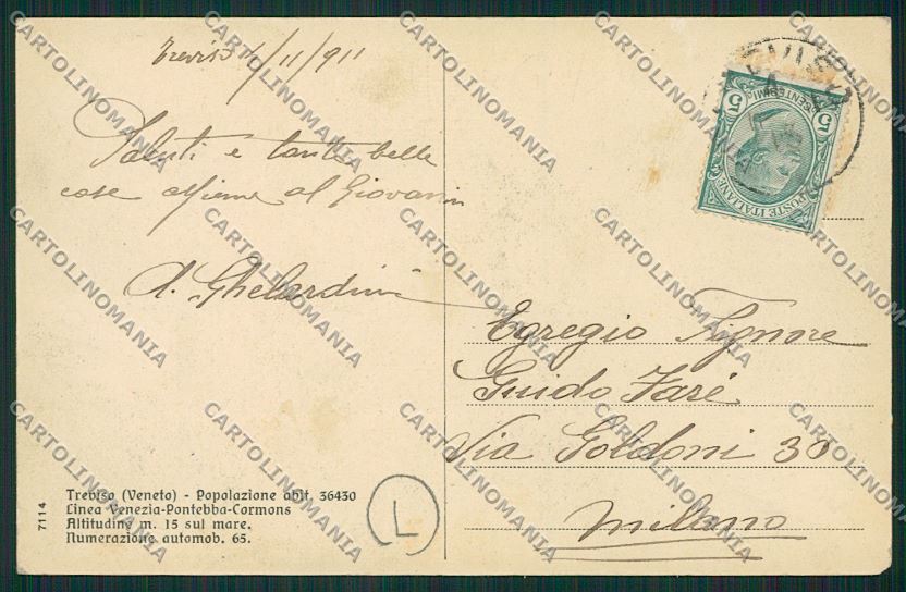 Treviso città Dirigibile cartolina QK2502 – retro