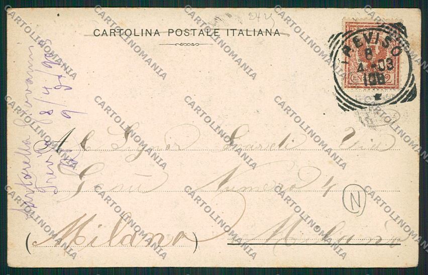 Treviso città Mercato cartolina QK2519 – retro