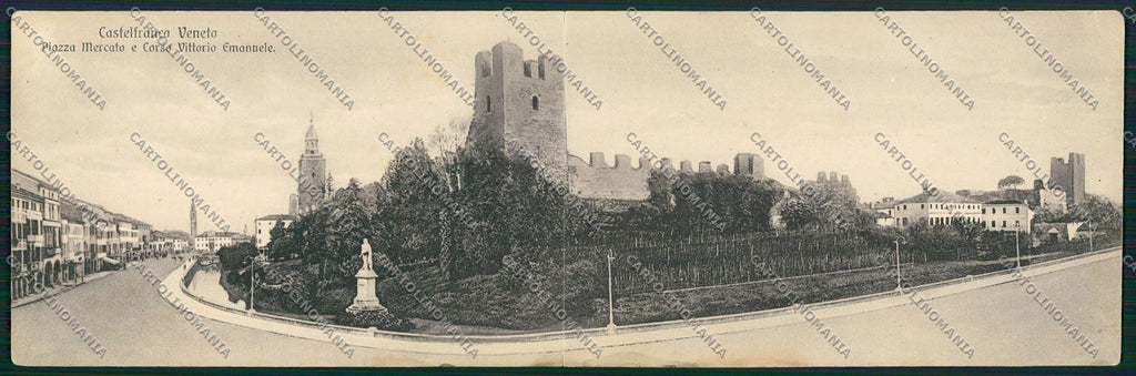 Treviso Castelfranco Veneto DOPPIA cartolina QK2550 – fronte